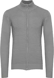 Indicode IDRickert Men's Chunky Knit Cardigan with Stand-Up Collar, Light Grey (Light Grey Mix (913)), XXL