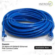 Swann NHD Camera 20M Cat5e IP Ethernet Cable with RJ45 plugs - Works with all Sw