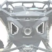 CAN-AM X3 Custom CNC 6061 Billet Rear Grille Bezels USA Made WHITE Powdercoat