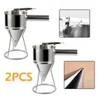 2X Stainless Steel Donut Dispenser Cupcake Waffle Batter Funnel Pancake Maker