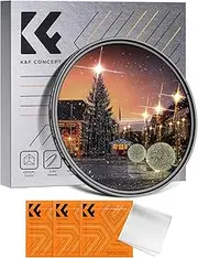 K&F Concept 67mm Variable Star Filter Cross Screen Starburst Filter 4, 8 Points 18 Layer Coating Optical Glas Ultra Slim Camera Lens Filter with 3 Cleaning Cloth