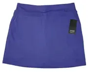 Jones New York Skort Shorts Skirt Womens M Knit Activewear Pockets Pull-On Blue