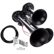 135DB Electric Air Horn Super Loud Train 3 Trumpets Car Truck Boat Speaker