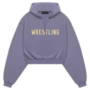[Fear of God ESSENTIALS] Heavy Fleece Cropped V-Neck Hoodie Women