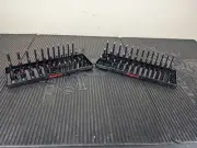 #bf461 Snap On Tools 1/4" Drive Metric / SAE 3 Row Post Socket Tray Black Rails