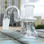 14mm 90° Clear Glass Ash Catcher Glass For Hookah Hand Pipe Smoking Pipes New