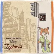 Marushin Handkerchief, Zootopia, Wildlife, Zootopia, Disney, Girls, Boys, Characters, Character Goods, Judy Hops, Rabbit, Nick Wild, Fox, Flash. Sloth, Finick, Towel, Mini Towel, Towel Handkerchief,