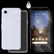 Anti-Shatter Shockproof Screen Protector and TPU Case for Google Pixel 3a Sprint