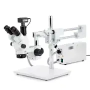 Amscope 3.5X-45X Simul-Focal Stereo Zoom Microscope+18MP USB3 Camera +Ring Light