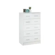 Marcus Modern Wooden Chest 5-Drawers Tallboy Storage Cabinet - White