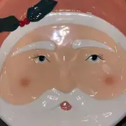 Christmas Santa Claus Chip and Dip Platter Plate Bowl Holiday Collectible NWT