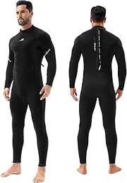 Jsnorklet Wetsuits for Men, 3mm Back Zip Full Wetsuit for Diving Swimming