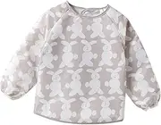 QUMIIRITY Paint Smock Long Sleeve Feeding Apron for Age Years for Art Activities Easy to Clean and Quick Dry for Creative Play and Messy Eating