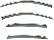 STIDPFZX Window Visor Compatible for Audi A4 Guard Vent Weather Shield Window Visor Window Weatherproof Deflector Auto Outdoor Accessories(2017+)