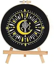 ccuzs Embroidery Kits for Beginners for Adults, Easy Embroidery Kits for Beginners,Tarot Embroidery Kits with Moon Pattern - Handmade Craft Craft Punch Needle Supplies for Art and