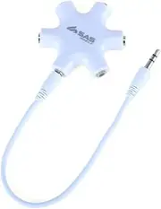 Headphone Splitter Jack 5 Way Multi Port Converter Aux Audio Cable Adapter