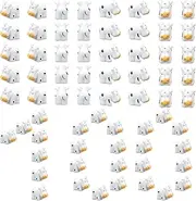 Menkxi 100 Pcs Mini Resin Cows Miniature Mini Figurines Tiny Cows Miniature Animals Home Decoration for DIY Garden Moss Landscape Terrarium Home Outdoor Crafts Ornaments