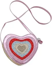 [TINEASUR] Heart Crossbody Bag Lightweight Glitter Shoulder Purse for Durable and Stylish Design Versatile Coin Wallet for Everyday Use