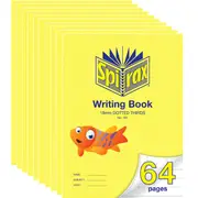 Spirax 161 Writing Book Dotted Thirds 18mm 70gsm 64 Page 330x240mm Fish