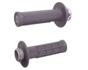 ODI MICRO-X LOCK-ON HALF WAFFLE V2 GRIPS GRAPHITE/SILVER