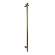 AGUZZO EZY FIT Heated Towel Rail - Single Vertical Square Tube - (H1400mm) - Brushed Brass