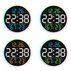 10Inch Digital Wall Clock Featuring Large LED Display Remote Control 2 Alarms