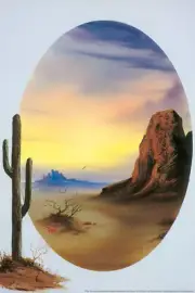 Bob Ross Desert Glow Art Print Painting Cool Wall Decor Art Print Poster 12x18