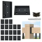 20Pcs Deck Railing Brackets Connectors Rail Support Kit for 2x4 (1.5"×3.5") W...