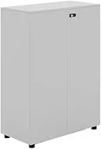 File Cabinet White Double Door Cabinet Small Office File Low Cabinet with Lock Plus Taller Legs Office Drawer
