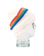 Volcom Yay Crochet Beanie Women's Hat, White