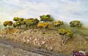 Australian Model Trees Golden Wattle Layout ready model train rail HO N scale