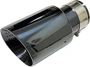 1PCS Exhaust Tip Car Styling Glossy Stainless Steel Muffler End Tip Exhaust Tip Muffler 60mm 63mm