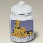Airedale Terriers Treat Jar