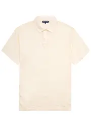 Frescobol carioca Mello Linen Polo Shirt - Yellow - L L
