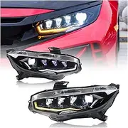 LED Headlights Compatible With Civic 2016 2017 2018 2019 2020 Car Head Light Assembly Signal Auto Accessories Lamp
