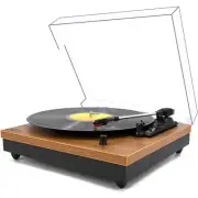 Record Player Popsky Vintage Turntable Model TT202-1 Bluetooth RCA Jack Speakers