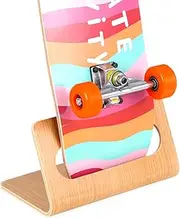 Skateboard Stand | Skateboard Holder | Integrated Pine Wood Skateboard Rack | Durable Skateboard Holder, Ideal for Skateboarding Accessories | No Assembly Required | Eco-Friendly Design