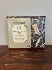 New Vintage Y2K Springmaid Bill Blass Queen Flat Sheet Zarabanda Bedding Home