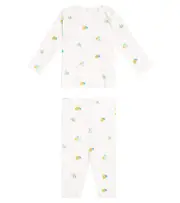 [Stella McCartney Kids] Stella McCartney Kids Baby printed cotton pajamas M 3 white