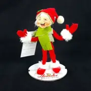 Annalee 75 & Counting 5" Stuffed Poseable Alpine Red Green Elf Pixie NEW w/ Tag