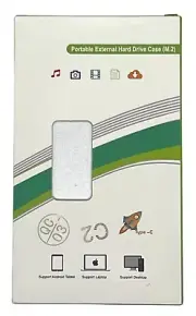NEW Portable External Hard Drive Case (M.2) 2 TB - C2 Silver