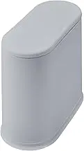 Generic Press Type Wastebasket Slim Garbage Can Simple Design Trash Can with Lid Rectangular Dustbin for Garage Craft Room Office, Grey