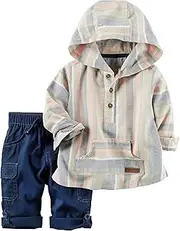 [Carter's] Baby Boys' Hooded Twill Set, Blue, 6 Months