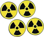 [LIFKOME] 4Pcs Radiation Symbol Lapel Brooch Pins for Clothing Bags Backpacks Fashionable Alloy Pin Badge Accessory for Sweaters Scarves and DIY Crafts