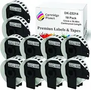 Cartridge Planet 10 Pack Compatible Tape Roll for Brother DK-22214 DK22214 12mm x 30.48m Continuous Length for Brother QL1050 QL1050N QL1060N QL1100 QL1110NWB QL500 QL550 QL570 QL580N QL650TD QL700 QL720NW QL800 QL810W QL820NWB Label Printer