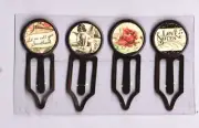 Graphic45 LOVE NOTES #104 Antique Copper (4) Metal Clips HANDMADE