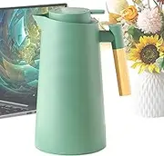 Thermal Carafe | 1000ml Glass Lined Juice Carafe | Tea Jug, Beverage Dispenser, Water Pitcher for Kitchen Camping Restaurant Outdoor