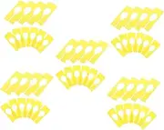 KITANDOVE 50 Pcs Clothes Divider Shelf Dividers Foldable Dresser Boxes Wardrobe Storage Organiser Bag Divider Size Tag Divider Closet Wardrobe Clothing Size Dividers for Racks Yellow Plastic