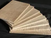 THIN Curly Maple .375x7x12" EIGHT Pieces Scroll Saw Laser Wood 003