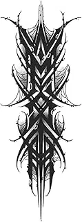 Temporary Tattoo,Flame Pattern HC-HC-565,Flame Tattoos,Lasts 1-2 Weeks,Real Tattoo Look,Water-Resistant,Resilience,18 x 11 cm